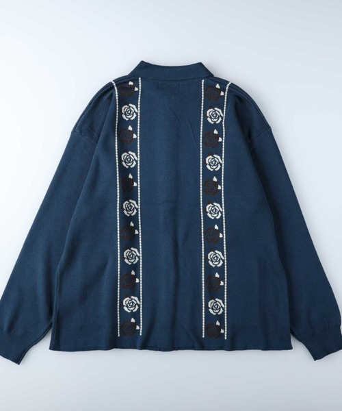 Right-on（ライトオン）の「フラワージャカードニット（ニット/セーター・メンズ・ブラウン/ブラック/オリーブ・M/XL/L）」の10枚目の写真