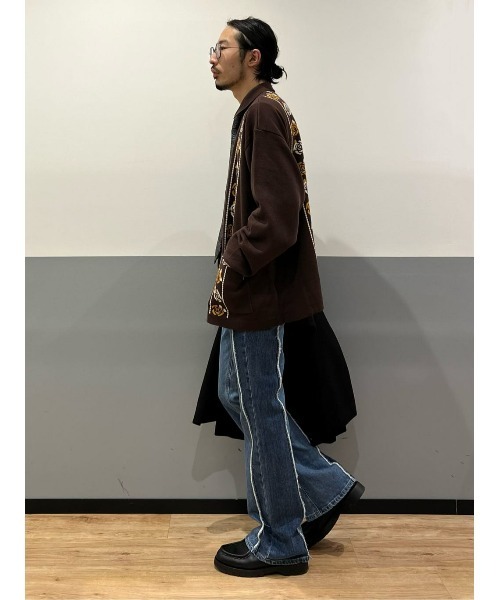 Right-on（ライトオン）の「フラワージャカードニット（ニット/セーター・メンズ・ブラウン/ブラック/オリーブ・M/XL/L）」の19枚目の写真