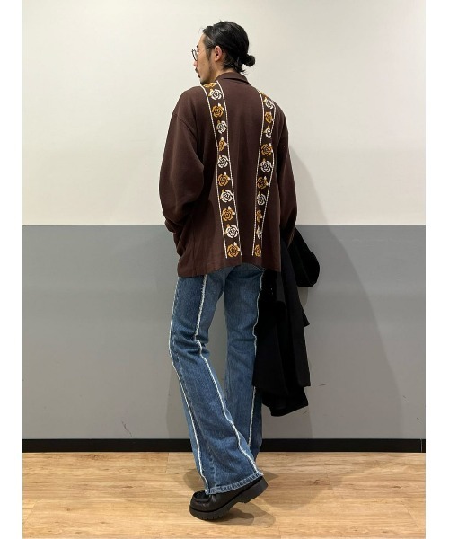 Right-on（ライトオン）の「フラワージャカードニット（ニット/セーター・メンズ・ブラウン/ブラック/オリーブ・M/XL/L）」の18枚目の写真