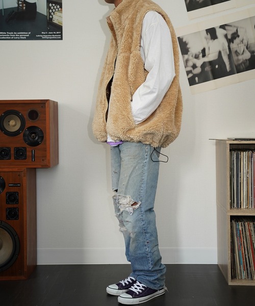 SUNNY  SPORTS（サニースポーツ）の「【SUNNY SPORTS/サニースポーツ】BIGGEST FLEECE VEST TYPE-１フリースベスト（ベスト・メンズ・ブラック/ベージュ/ホワイト・MEDIUM）」の21枚目の写真