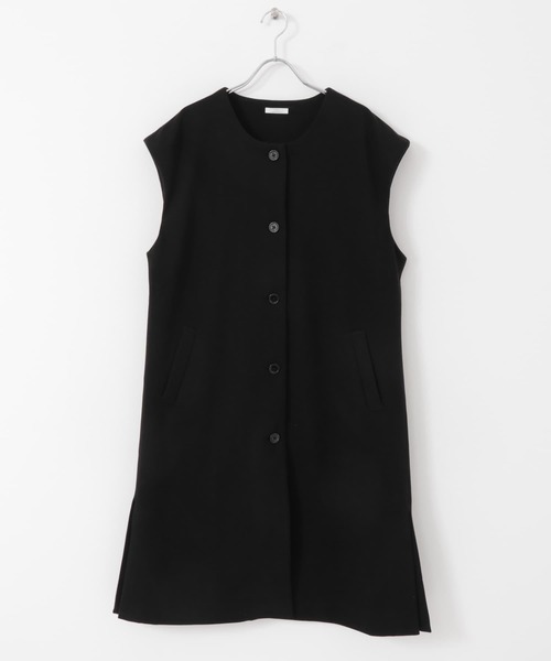 ITEMS URBANRESEARCH（アイテムズ アーバンリサーチ）の「ロングジレコート（ノーカラーコート・レディース・ブラック/ベージュ・FREE）」の14枚目の写真