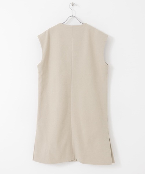 ITEMS URBANRESEARCH（アイテムズ アーバンリサーチ）の「ロングジレコート（ノーカラーコート・レディース・ブラック/ベージュ・FREE）」の20枚目の写真