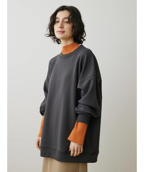 CRAFT STANDARD BOUTIQUE（クラフトスタンダードブティック）の「ダンボールスウェット（スウェット・レディース・ブラック/グレイッシュベージュ/アイボリー/チャコールグレー・M/LL/L）」の6枚目の写真