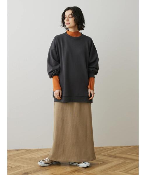 CRAFT STANDARD BOUTIQUE（クラフトスタンダードブティック）の「ダンボールスウェット（スウェット・レディース・ブラック/グレイッシュベージュ/アイボリー/チャコールグレー・M/LL/L）」の20枚目の写真