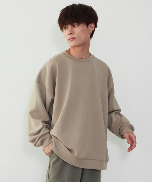 CRAFT STANDARD BOUTIQUE（クラフトスタンダードブティック）の「ダンボールスウェット（スウェット・レディース・ブラック/グレイッシュベージュ/アイボリー/チャコールグレー・M/LL/L）」の4枚目の写真