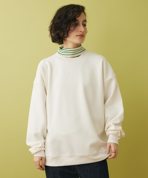 CRAFT STANDARD BOUTIQUE（クラフトスタンダードブティック）の「ダンボールスウェット（スウェット・レディース・ブラック/グレイッシュベージュ/アイボリー/チャコールグレー・M/LL/L）」の2枚目の写真