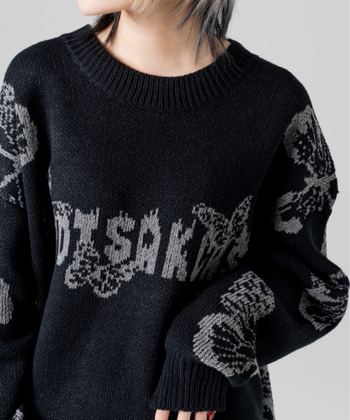 R/X(ロックス)の「ロゴバタフライジャガードニット(ニット/セーター・レディース・ブラック・FREE)」の10枚目の写真