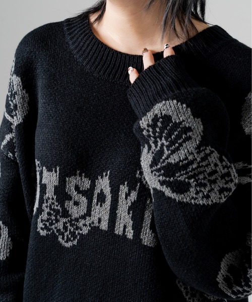 R/X(ロックス)の「ロゴバタフライジャガードニット(ニット/セーター・レディース・ブラック・FREE)」の12枚目の写真