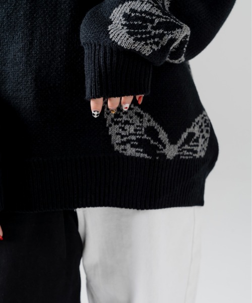 R/X(ロックス)の「ロゴバタフライジャガードニット(ニット/セーター・レディース・ブラック・FREE)」の17枚目の写真