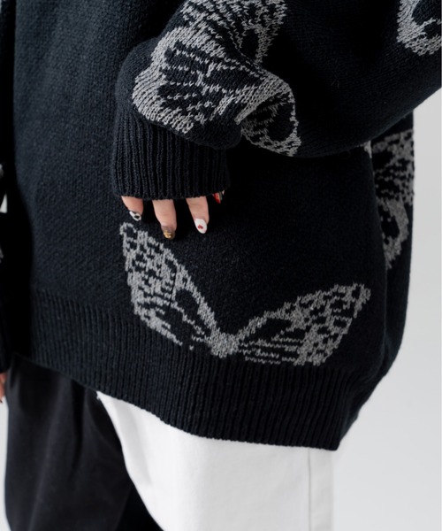 R/X(ロックス)の「ロゴバタフライジャガードニット(ニット/セーター・レディース・ブラック・FREE)」の18枚目の写真