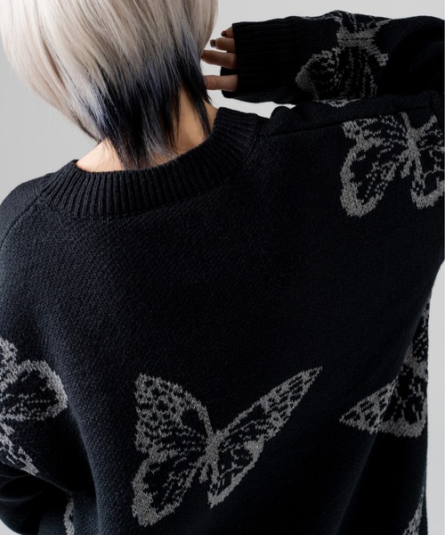 R/X(ロックス)の「ロゴバタフライジャガードニット(ニット/セーター・レディース・ブラック・FREE)」の21枚目の写真