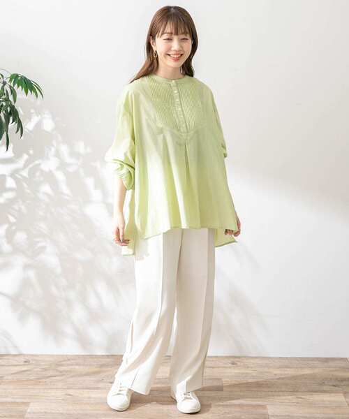 URBAN RESEARCH Sonny Label（アーバンリサーチサニーレーベル）の「コットンタックドレスシャツ（シャツ/ブラウス・レディース・チャコールグレー/オフホワイト/ミント/ラベンダー・FREE）」の22枚目の写真