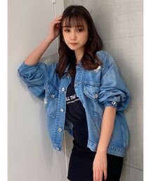 BACK LONGリヨセルダメージGジャン