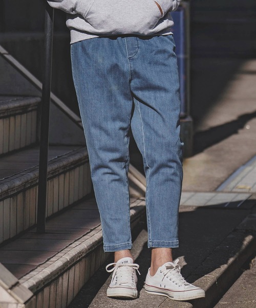 felkod（フィルコッド）の「mp10833-Stretch Denim Slacks スラックスパンツ（スラックス・メンズ・ブルー系その他/ブラック・L/S/M）」の2枚目の写真