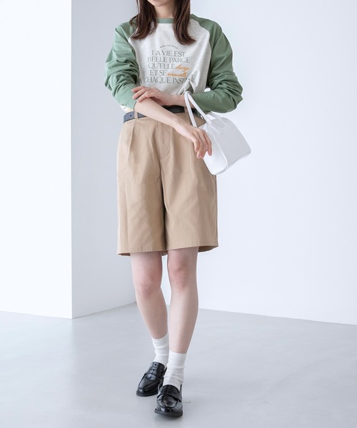 BONLECILL（ボンルシール）の「ラグラン フレンチロゴ ロングスリーブTシャツ（Tシャツ/カットソー・レディース・ライトブルー/ブラック/ピンク/ライトグリーン・FREE）」の15枚目の写真