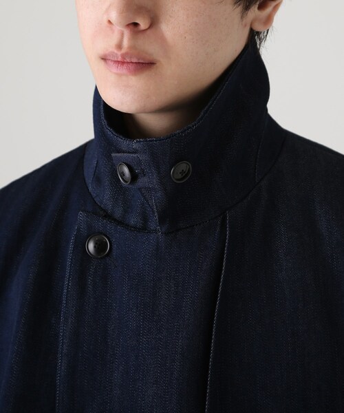 tk.TAKEO KIKUCHI(ティーケータケオキクチ)の「ブライトデニムレイヤードコート(トレンチコート・メンズ・ネイビー系3・01/02/03)」の6枚目の写真