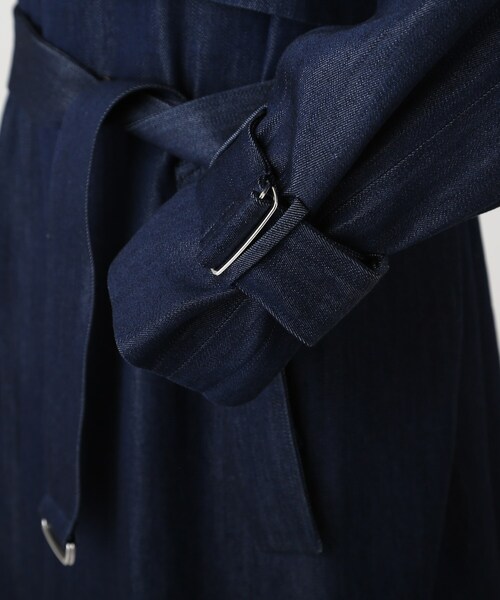 tk.TAKEO KIKUCHI(ティーケータケオキクチ)の「ブライトデニムレイヤードコート(トレンチコート・メンズ・ネイビー系3・01/02/03)」の8枚目の写真