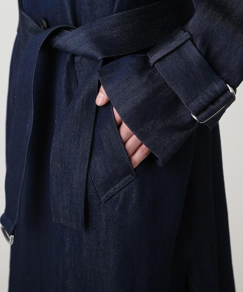 tk.TAKEO KIKUCHI(ティーケータケオキクチ)の「ブライトデニムレイヤードコート(トレンチコート・メンズ・ネイビー系3・01/02/03)」の9枚目の写真