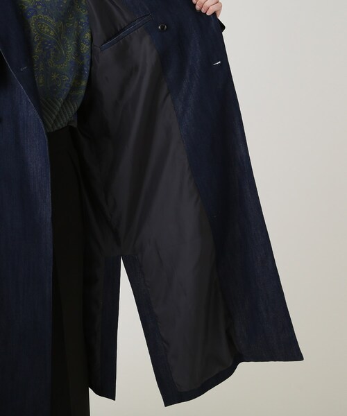 tk.TAKEO KIKUCHI(ティーケータケオキクチ)の「ブライトデニムレイヤードコート(トレンチコート・メンズ・ネイビー系3・01/02/03)」の12枚目の写真