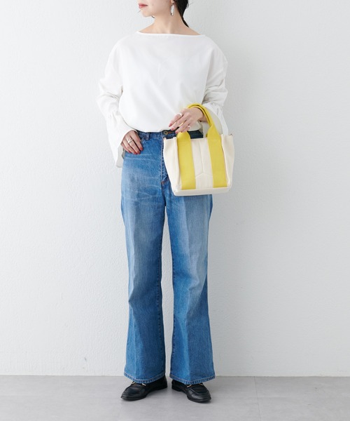 russet(ラシット)の「ドビーキャンバストートバッグS(CE-1006)(トートバッグ・レディース・ベージュ/ライトグレー/アイボリー/ライトベージュ/キナリ/ピンク・FREE)」の12枚目の写真