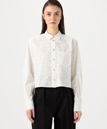 し*ち様 CABaN Tシャツ 黒 フラワープリント CABaN コットンフラワープリントシャツ