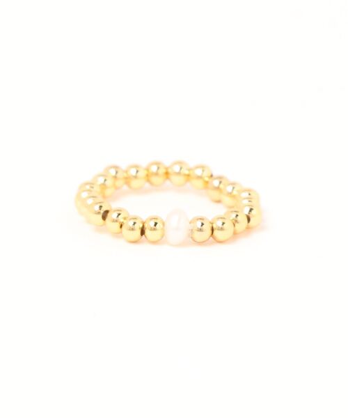 MUSES(ミューズ)の「【W】【it】【MUSES】3mmパール フリーリング 【パールxシルバー925】(リング・レディース・ゴールド・FREE)」の1枚目の写真