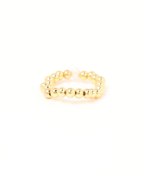MUSES(ミューズ)の「【W】【it】【MUSES】3mmパール フリーリング 【パールxシルバー925】(リング・レディース・ゴールド・FREE)」の2枚目の写真