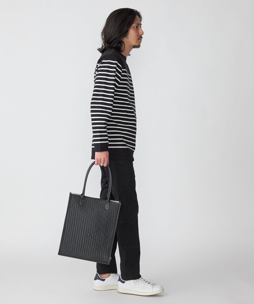 SHIPS(シップス)の「*SHIPS: ワンポイント ロゴ ジャージー ボーダー ボートネック ロングスリーブ Tシャツ(Tシャツ/カットソー・メンズ・ブラック/ナチュラル/グリーン/ブルー・SMALL/MEDIUM/LARGE/X-LARGE)」の21枚目の写真
