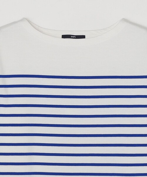 SHIPS(シップス)の「*SHIPS: ワンポイント ロゴ ジャージー ボーダー ボートネック ロングスリーブ Tシャツ(Tシャツ/カットソー・メンズ・ブラック/ナチュラル/グリーン/ブルー・SMALL/MEDIUM/LARGE/X-LARGE)」の18枚目の写真