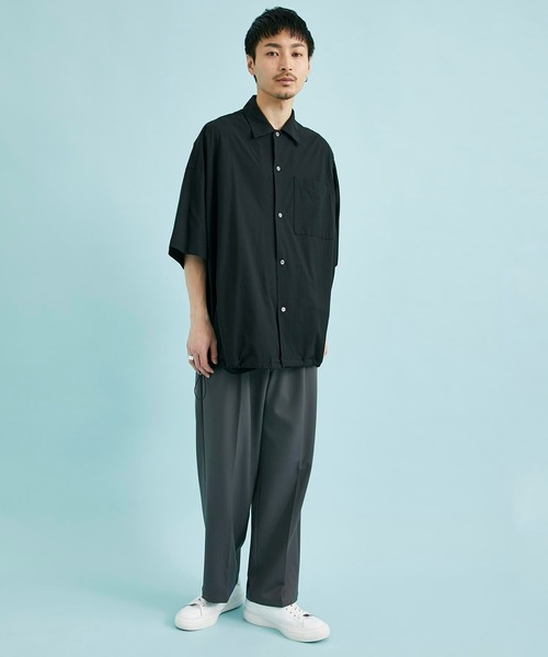 CITY TOKYO（シティトウキョウ）の「PRIMEFLEXオーバーサイズシャツ（シャツ/ブラウス・メンズ・グレー/ブラック・1/2）」の5枚目の写真