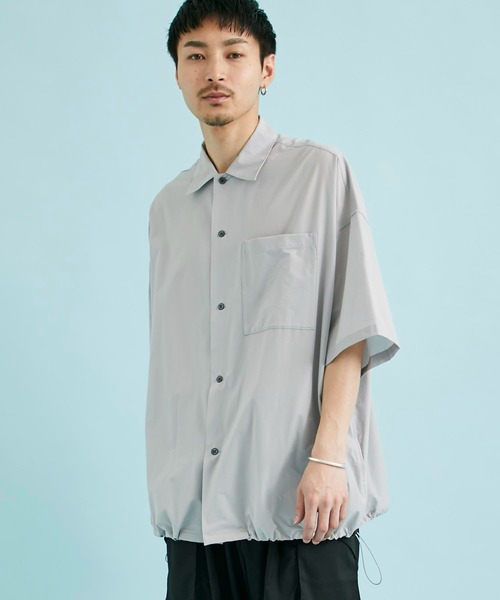 CITY TOKYO（シティトウキョウ）の「PRIMEFLEXオーバーサイズシャツ（シャツ/ブラウス・メンズ・グレー/ブラック・1/2）」の12枚目の写真