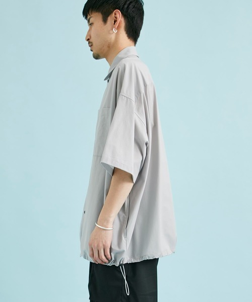 CITY TOKYO（シティトウキョウ）の「PRIMEFLEXオーバーサイズシャツ（シャツ/ブラウス・メンズ・グレー/ブラック・1/2）」の16枚目の写真