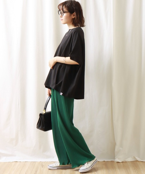 libelle more(リベル モア)の「《接触冷感》USAコットン 裾タックTシャツ(Tシャツ/カットソー・レディース・グレイッシュブルー/オフホワイト/ブラック/ラベンダー・M/L)」の16枚目の写真