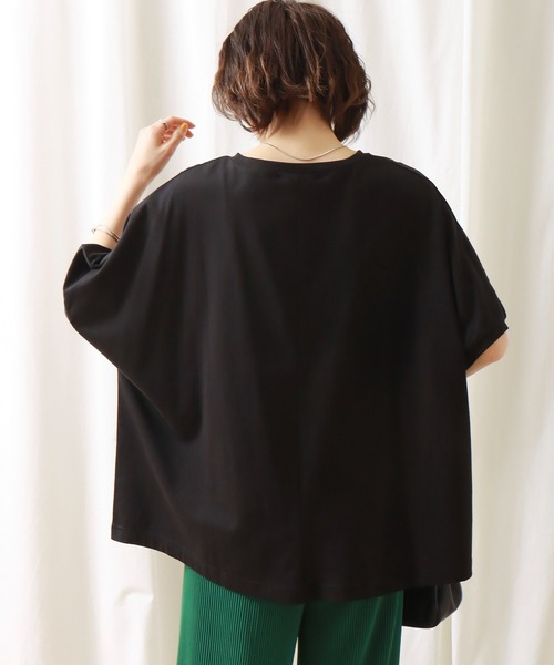 libelle more(リベル モア)の「《接触冷感》USAコットン 裾タックTシャツ(Tシャツ/カットソー・レディース・グレイッシュブルー/オフホワイト/ブラック/ラベンダー・M/L)」の20枚目の写真