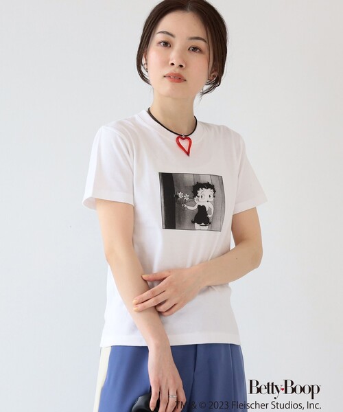 Ray BEAMS（レイビームス）の「Betty Boop(TM) × Ray BEAMS / Flower Tシャツ（Tシャツ/カットソー・レディース・ホワイト・ONE SIZE）」の4枚目の写真