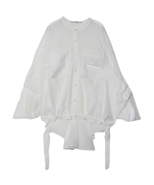 UN3D.（アンスリード）の「アウトポケットドルマンシャツ（シャツ/ブラウス・レディース・ホワイト/ブラック・FREE）」の3枚目の写真