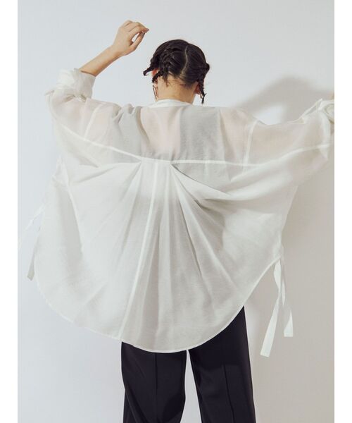 UN3D.（アンスリード）の「アウトポケットドルマンシャツ（シャツ/ブラウス・レディース・ホワイト/ブラック・FREE）」の10枚目の写真