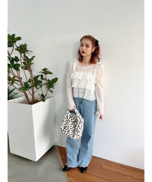 jumelle（ジュメロ）の「フリルティアードTOP（その他トップス・レディース・ブラック/ホワイト・FREE）」の6枚目の写真