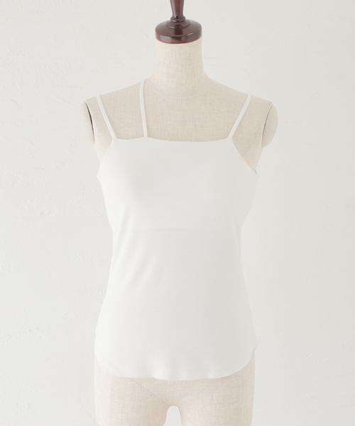 JOINT WORKS（ジョイントワークス）の「【COMMRE/コムル】アシメストラップ カップ付きキャミ（キャミソール・レディース・ホワイト/ブラック・FREE）」の20枚目の写真