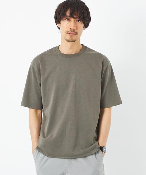 green label relaxing（グリーンレーベルリラクシング）の「クリーン ダブルフェイス クルーネック カットソー -抗菌-（Tシャツ/カットソー・メンズ・ライトブルー/ライトグレー/ネイビー/ダークグレー・S/M/L/XL）」の2枚目の写真