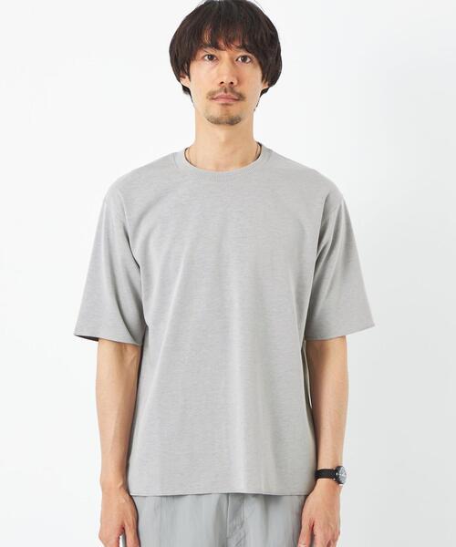 green label relaxing（グリーンレーベルリラクシング）の「クリーン ダブルフェイス クルーネック カットソー -抗菌-（Tシャツ/カットソー・メンズ・ライトブルー/ライトグレー/ネイビー/ダークグレー・S/M/L/XL）」の18枚目の写真