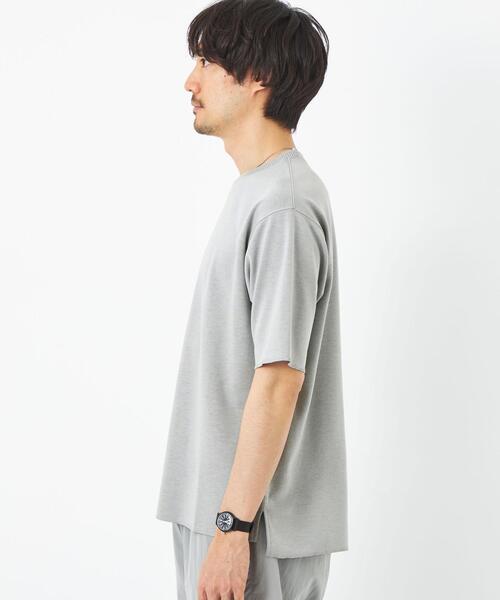 green label relaxing（グリーンレーベルリラクシング）の「クリーン ダブルフェイス クルーネック カットソー -抗菌-（Tシャツ/カットソー・メンズ・ライトブルー/ライトグレー/ネイビー/ダークグレー・S/M/L/XL）」の5枚目の写真