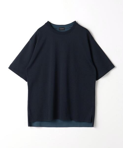 green label relaxing（グリーンレーベルリラクシング）の「クリーン ダブルフェイス クルーネック カットソー -抗菌-（Tシャツ/カットソー・メンズ・ライトブルー/ライトグレー/ネイビー/ダークグレー・S/M/L/XL）」の8枚目の写真