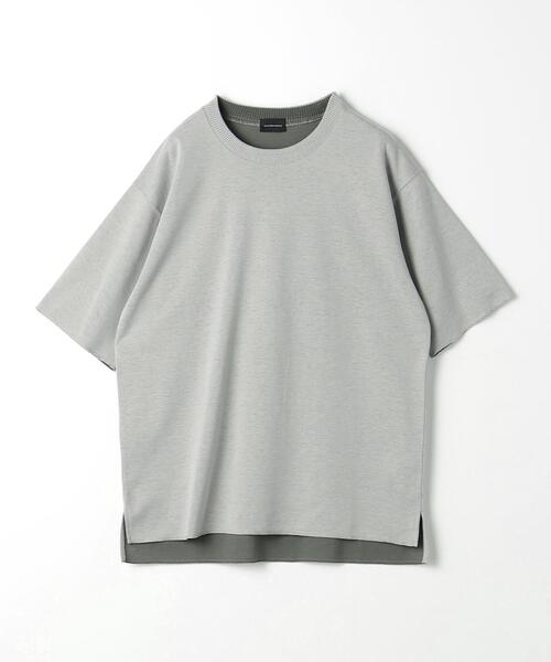 green label relaxing（グリーンレーベルリラクシング）の「クリーン ダブルフェイス クルーネック カットソー -抗菌-（Tシャツ/カットソー・メンズ・ライトブルー/ライトグレー/ネイビー/ダークグレー・S/M/L/XL）」の13枚目の写真