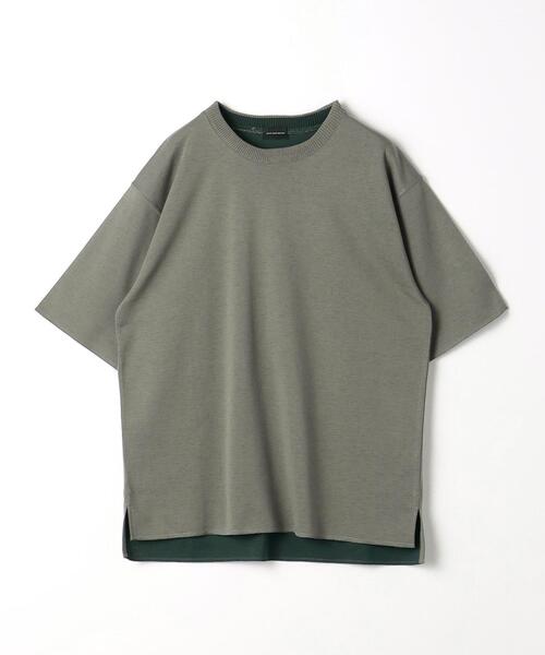green label relaxing（グリーンレーベルリラクシング）の「クリーン ダブルフェイス クルーネック カットソー -抗菌-（Tシャツ/カットソー・メンズ・ライトブルー/ライトグレー/ネイビー/ダークグレー・S/M/L/XL）」の10枚目の写真