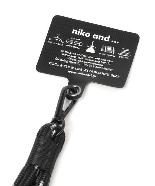 niko and...（ニコアンド）の「オリジナルニコロゴスマホショルダー（スマホグッズ・レディース・カーキ/ブラック/ネイビー・0）」の9枚目の写真