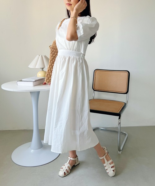 セール】背中カットアウトシャツワンピース（ワンピース）｜CLEA