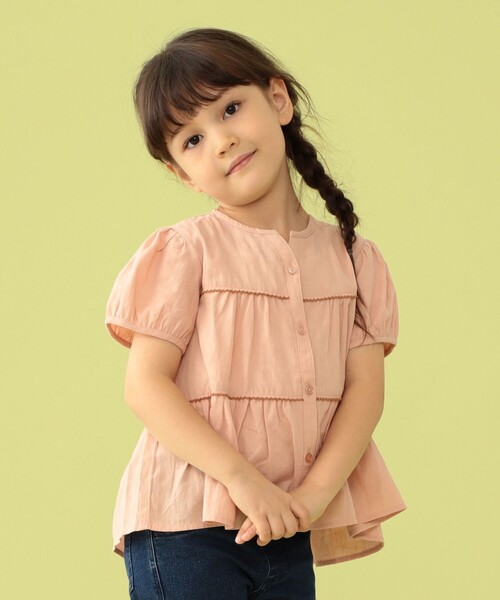 BEAMS mini(ビームスミニ)の「BEAMS mini / ドット ティアード ブラウス 23SS(90~150㎝)(シャツ/ブラウス・キッズ・オフホワイト/レッド系その他・90/100/110/120/130/140/150)」の3枚目の写真