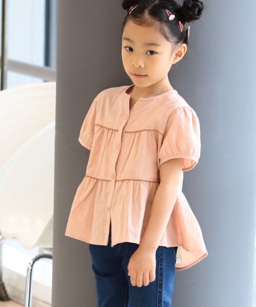 BEAMS mini(ビームスミニ)の「BEAMS mini / ドット ティアード ブラウス 23SS(90~150㎝)(シャツ/ブラウス・キッズ・オフホワイト/レッド系その他・90/100/110/120/130/140/150)」の5枚目の写真