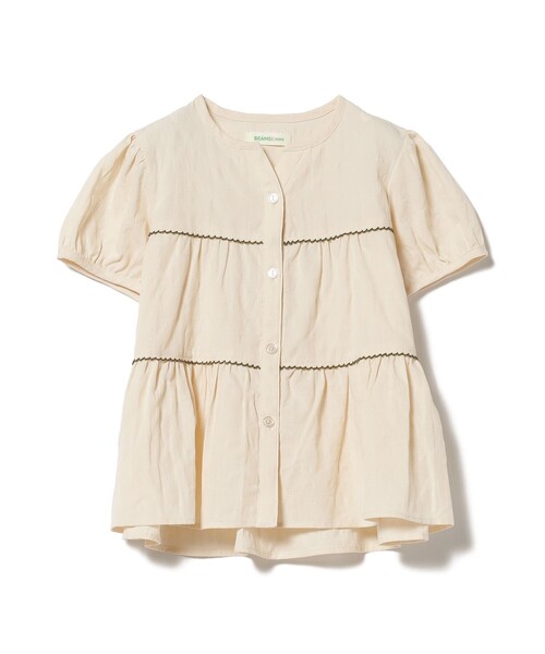 BEAMS mini(ビームスミニ)の「BEAMS mini / ドット ティアード ブラウス 23SS(90~150㎝)(シャツ/ブラウス・キッズ・オフホワイト/レッド系その他・90/100/110/120/130/140/150)」の12枚目の写真